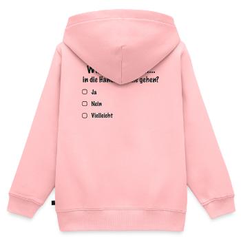 Handballdate Spruch Einladung (Schwarz) - Kinder Premium Organic Zip Hoodie - Rosa - Hinten - AI Model Kid Female (0cm)