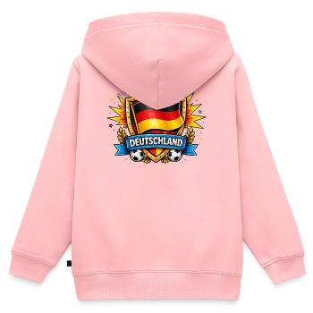 Deutschland Shield Fußball Design - Kinder Premium Organic Zip Hoodie - Rosa - Hinten - AI Model Kid Female (0cm)
