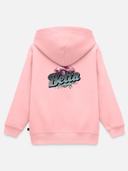 Betta Fisch - Kampffisch - Kinder Premium Organic Zip Hoodie - Rosa
