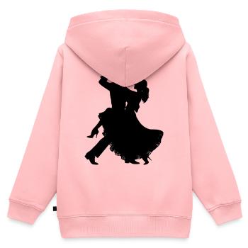 Dancing Couple Silhouette | Elegant dance motif - Kids Premium Organic Zip-up Hoodie - rose - Back - AI Model Kid Female (0cm)
