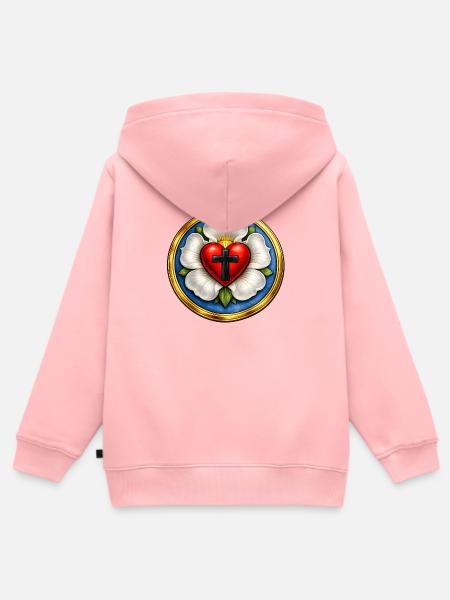 Martin-Luther-Rose - Kinder Premium Organic Zip Hoodie - Rosa