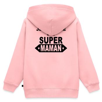 Ich bin eine großartige Mutter - Kinder Premium Organic Zip Hoodie - Rosa - Hinten - AI Model Kid Female (0cm)