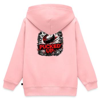 Pucked Up Graffiti Punk - Kinder Premium Organic Zip Hoodie - Rosa - Hinten - AI Model Kid Female (0cm)