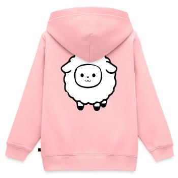 Schaf Schäfchen Lamm - Kinder Premium Organic Zip Hoodie - Rosa - Hinten - AI Model Kid Female (0cm)