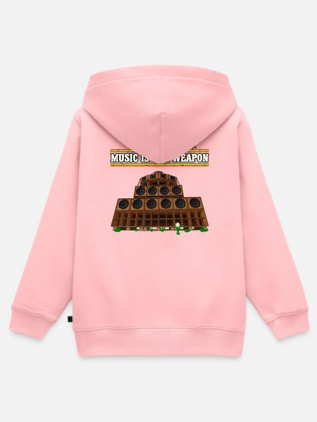 Dub Reggae Music - Kinder Premium Organic Zip Hoodie - Rosa