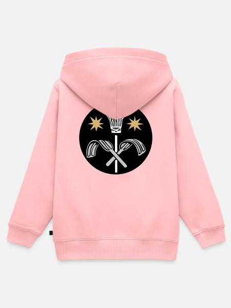 51166_Schornsteinfeger, Kaminkehrer - Kinder Premium Organic Zip Hoodie - Rosa