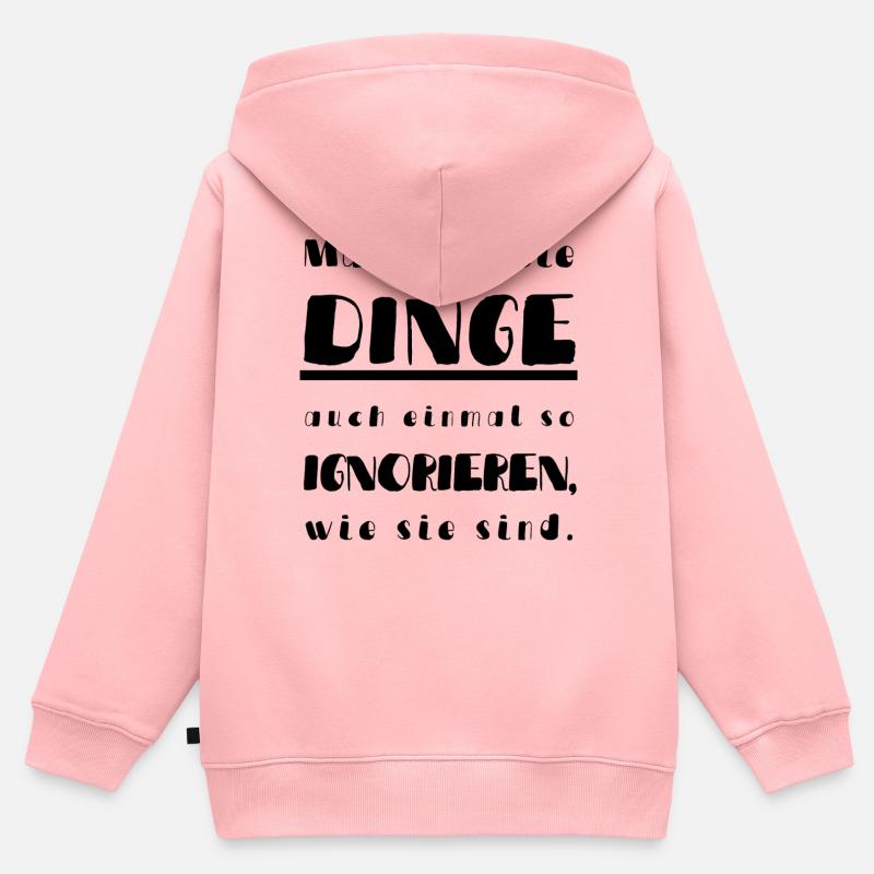 Quelques choses - Sweat Premium à capuche zippé enfant bio - rose