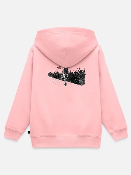 winning man Marathon - Kinder Premium Organic Zip Hoodie - Rosa