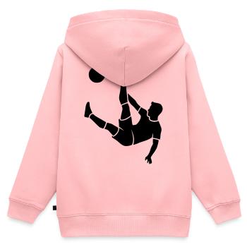 Fallrückzieher Fußball Torjäger Vektor - Kinder Premium Organic Zip Hoodie - Rosa - Hinten - AI Model Kid Female (0cm)