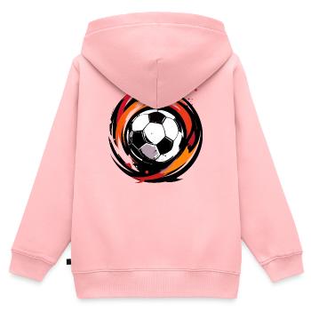 Farbwirbel Fußballball Fussball Deutschland Farben - Kinder Premium Organic Zip Hoodie - Rosa - Hinten - AI Model Kid Female (0cm)