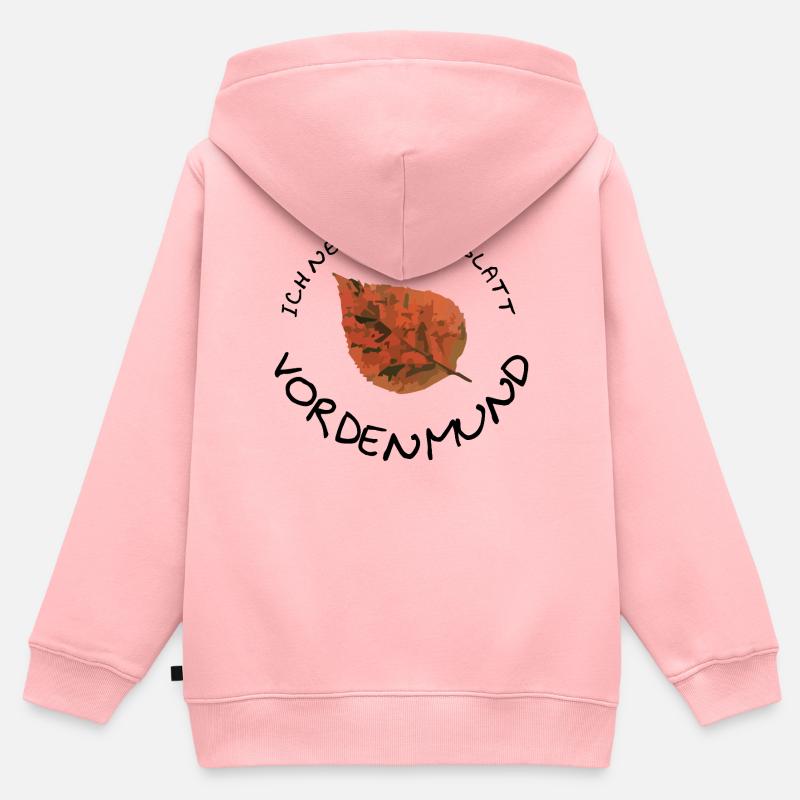 Ne mâche pas tes mots - Sweat Premium à capuche zippé enfant bio - rose