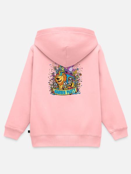 Narren Party - Kinder Premium Organic Zip Hoodie - Rosa