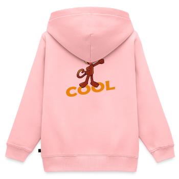 COOL MONKEY - Kids Premium Organic Zip-up Hoodie - rose - Back - AI Model Kid Female (0cm)