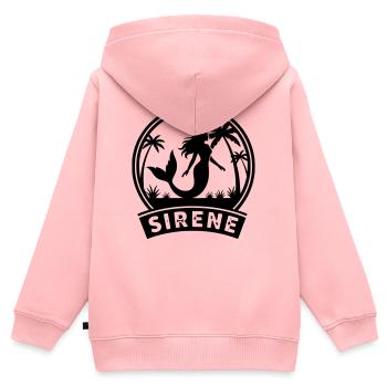 Meerjungfrau - Kinder Premium Organic Zip Hoodie - Rosa - Hinten - AI Model Kid Female (0cm)