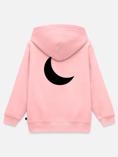 Moon - Kinder Premium Organic Zip Hoodie - Rosa