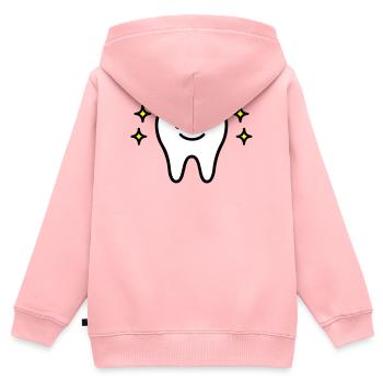 Tooth Cute - Kids Premium Organic Zip-up Hoodie - rose - Back - AI Model Kid Female (0cm)