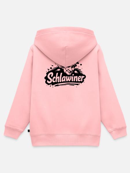 Schlawiner - Kinder Premium Organic Zip Hoodie - Rosa