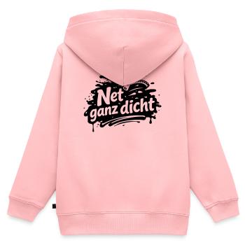 Filet très serré - Sweat Premium à capuche zippé enfant bio - rose - Dos - AI Model Kid Female (0cm)