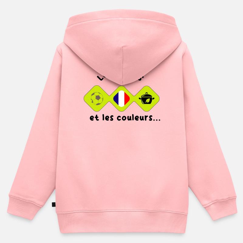 Les_gouts_et_les_couleurs... - Sweat Premium à capuche zippé enfant bio - rose