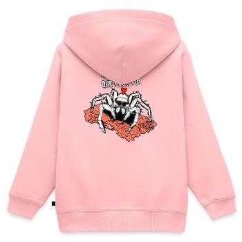 ICH HABE NUR AUGEN FÜR DICH! (Spinne) - Kinder Premium Organic Zip Hoodie - Rosa - Hinten - AI Model Kid Female (0cm)