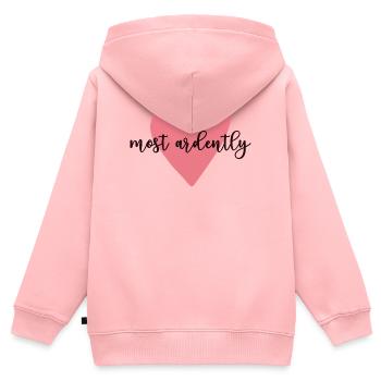 Stolz und Vorurteil Mr. Darcy – Mit größter Leidenschaft V - Kinder Premium Organic Zip Hoodie - Rosa - Hinten - AI Model Kid Female (0cm)
