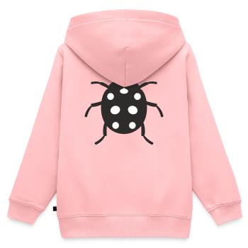Marienkäfer Design - Kinder Premium Organic Zip Hoodie - Rosa - Hinten - AI Model Kid Female (0cm)