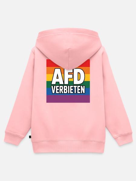 AFD Verbieten - Antifa Tee - Kinder Premium Organic Zip Hoodie - Rosa