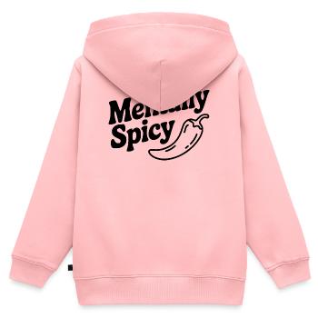 Mental scharf - Kinder Premium Organic Zip Hoodie - Rosa - Hinten - AI Model Kid Female (0cm)
