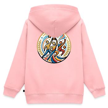 Team Team Victory Sports Competition Cup Winner - Kids Premium Organic Zip-up Hoodie - rose - Back - AI Model Kid Female (0cm)