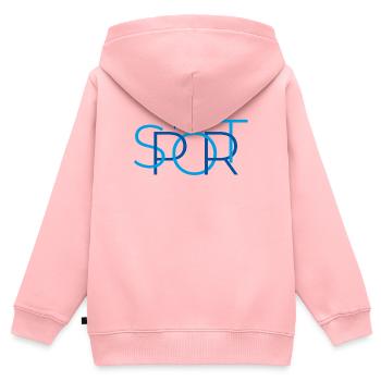 i_love_sport - Sweat Premium à capuche zippé enfant bio - rose - Dos - AI Model Kid Female (0cm)