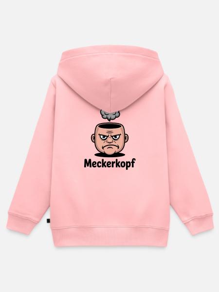 Meckerkopf Genervtes Grumpy Comic Gesicht - Kinder Premium Organic Zip Hoodie - Rosa
