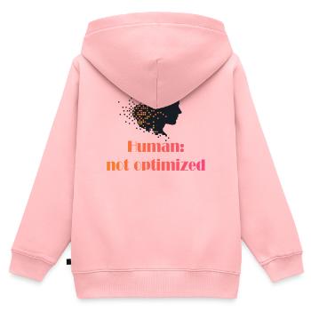 Not Optimized - Kids Premium Organic Zip-up Hoodie - rose - Back - AI Model Kid Female (0cm)