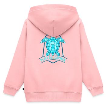 Playa Del Carmen Retro Spring Break Cruise Vibes - Kinder Premium Organic Zip Hoodie - Rosa - Hinten - AI Model Kid Female (0cm)