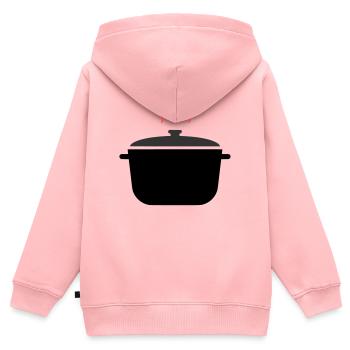 Kochtopf Dampf Kochen - Kinder Premium Organic Zip Hoodie - Rosa - Hinten - AI Model Kid Female (0cm)