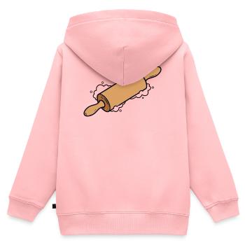 Rolling Pin Rolling Dough Roll Baking - Kids Premium Organic Zip-up Hoodie - rose - Back - AI Model Kid Female (0cm)