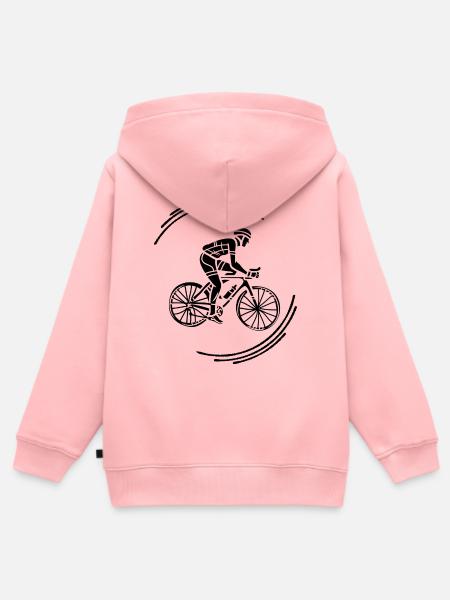 Radfahrer - Kinder Premium Organic Zip Hoodie - Rosa