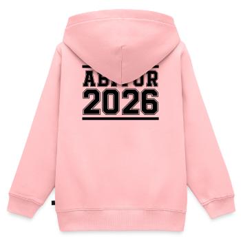 Abitur 2026 Abschlussfeier - Kinder Premium Organic Zip Hoodie - Rosa - Hinten - AI Model Kid Female (0cm)
