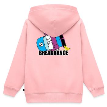 Bananen-Breakdance-Bot - Kinder Premium Organic Zip Hoodie - Rosa - Hinten - AI Model Kid Female (0cm)