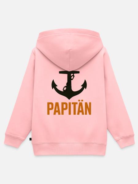 Anker Kapitän Papitän - Kinder Premium Organic Zip Hoodie - Rosa