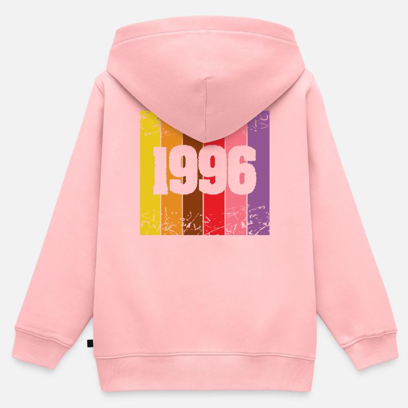 1996 - Sweat Premium à capuche zippé enfant bio - rose