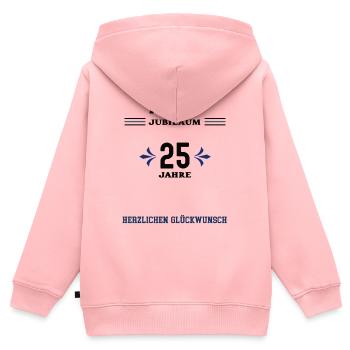 Friseur 25 Jahre Jubiläum 25. jähriges Jubilaeum - Kinder Premium Organic Zip Hoodie - Rosa - Hinten - AI Model Kid Female (0cm)