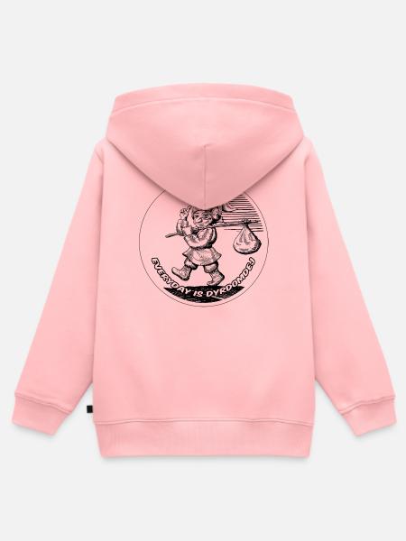 EVERYDAY IS DYRDOMDEJ - Kinder Premium Organic Zip Hoodie - Rosa