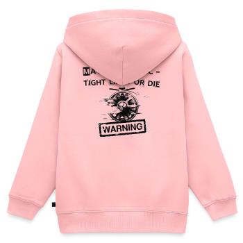 Mayfly Maniac Kampflinien Abschlag - Kinder Premium Organic Zip Hoodie - Rosa - Hinten - AI Model Kid Female (0cm)