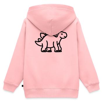 stegosaurus - Kids Premium Organic Zip-up Hoodie - rose - Back - AI Model Kid Female (0cm)