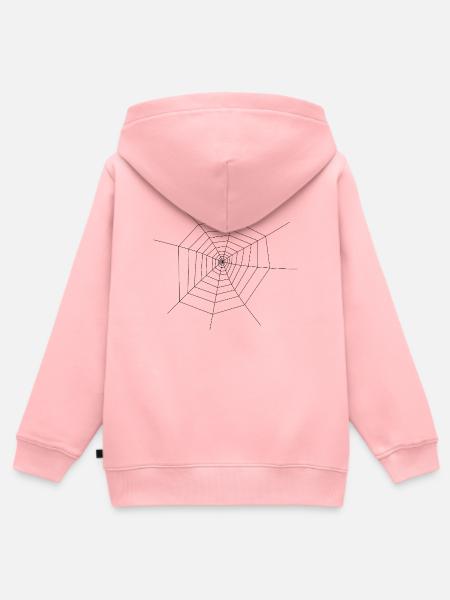 Spinnennetz - Kinder Premium Organic Zip Hoodie - Rosa