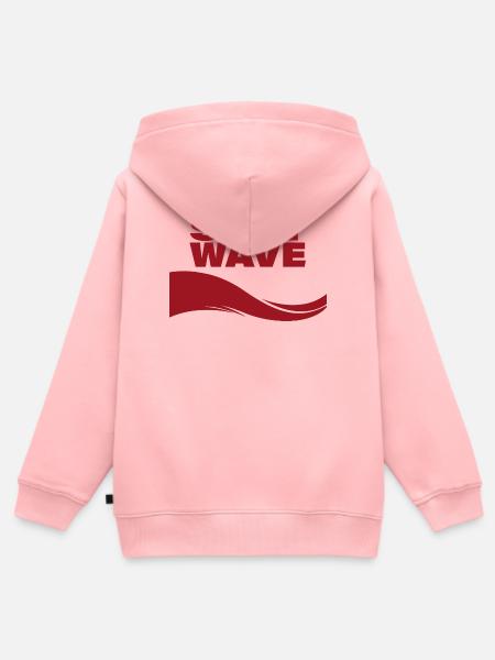 SALT WAVE - Kinder Premium Organic Zip Hoodie - Rosa