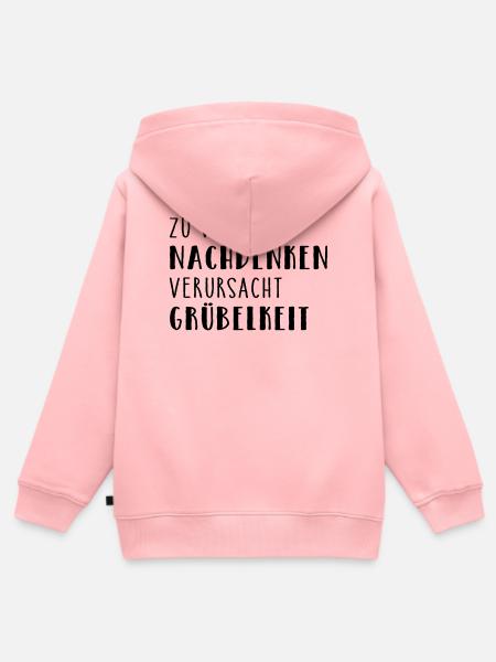 Grübelkeit - Kinder Premium Organic Zip Hoodie - Rosa