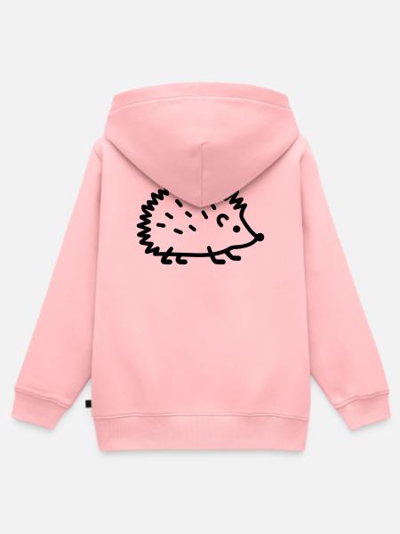 Igel - Kinder Premium Organic Zip Hoodie - Rosa