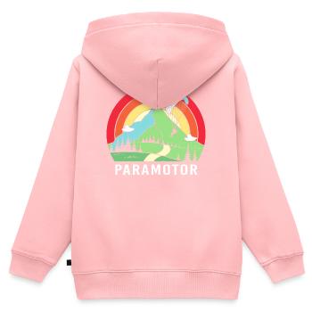 Gleitschirmflieger Gleitschirmfliegen Paragliding - Kinder Premium Organic Zip Hoodie - Rosa - Hinten - AI Model Kid Female (0cm)