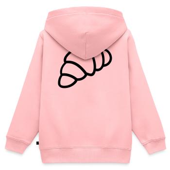 Halbmond - Kinder Premium Organic Zip Hoodie - Rosa - Hinten - AI Model Kid Female (0cm)